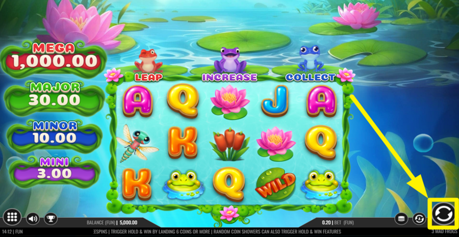 3 Mad Frogs Spin