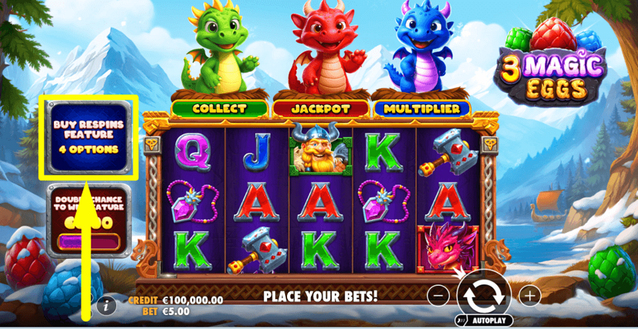 3 Magic Eggs Buy Feature