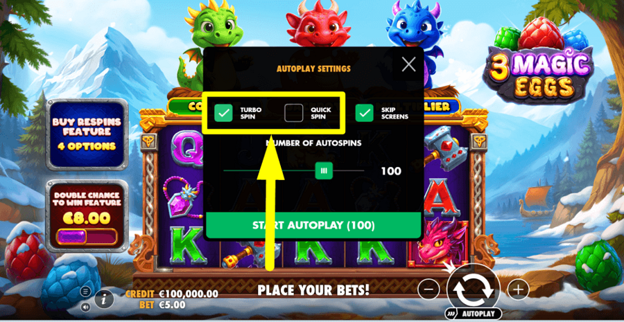 3 Magic Eggs Turbo Feature