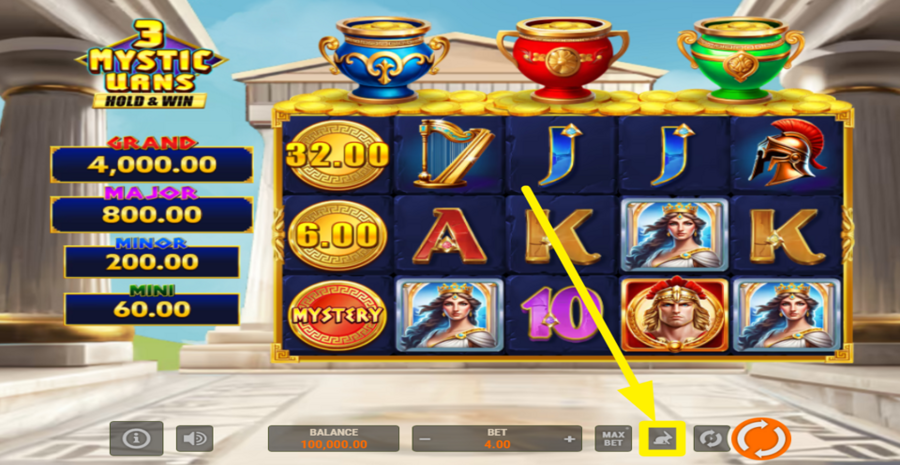 3 Mystic Urns Hold And Win Turbo