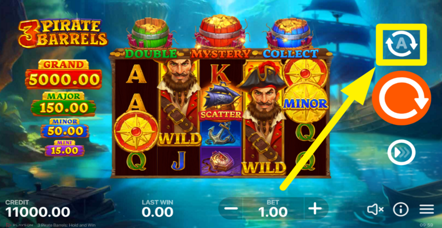 3 Pirate Barrels Hold And Win Autoplay