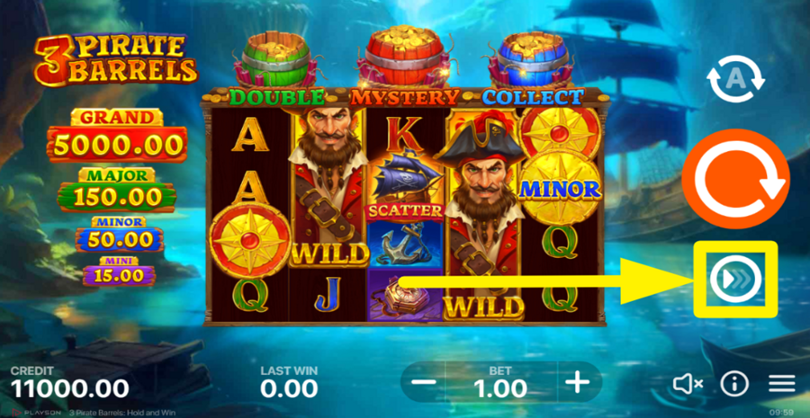 3 Pirate Barrels Hold And Win Turbo