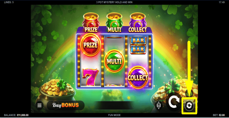3 Pot Mystery Hold And Win Autoplay Feature