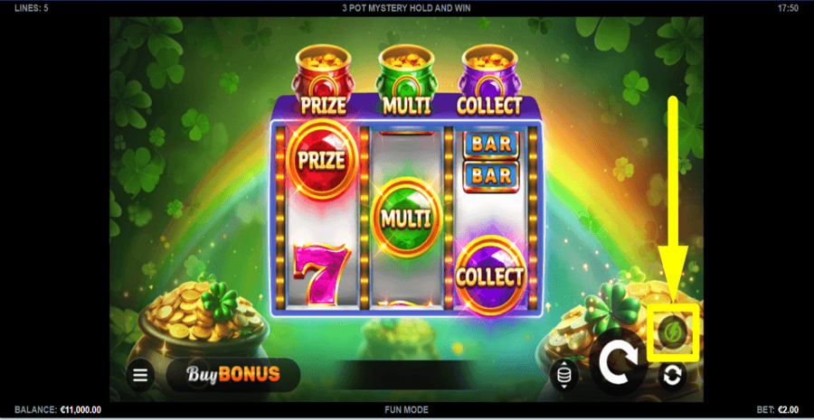 3 Pot Mystery Hold And Win Turbo Feature