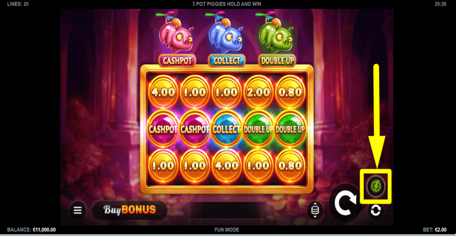 3 Pot Piggies Hold And Win Turbo Feature