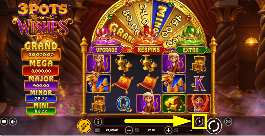 3 Pots Of Wishes Autoplay Feature