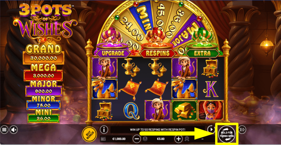 3 Pots Of Wishes Spin Button