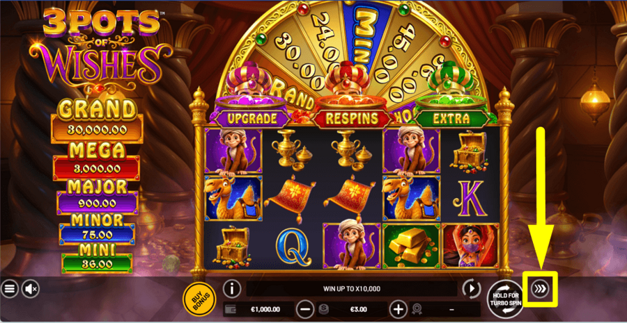 3 Pots Of Wishes Turbo Feature
