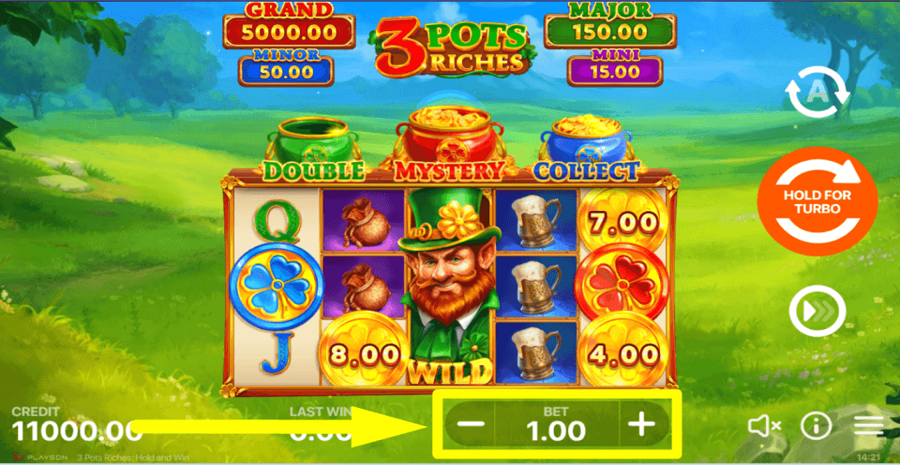 3 Pots Riches Hold And Win Bet Value