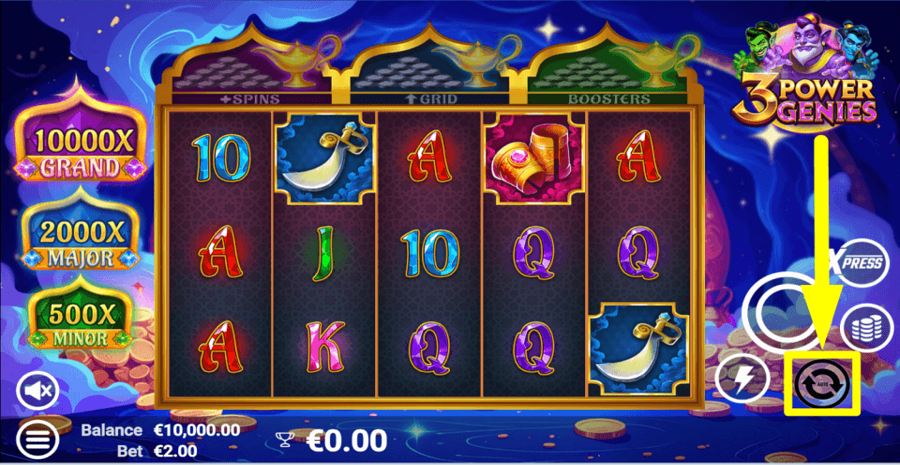 3 Power Genies Autoplay Feature