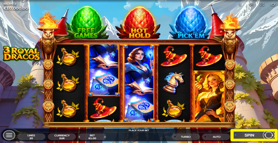 3 Royal Dracos Spin