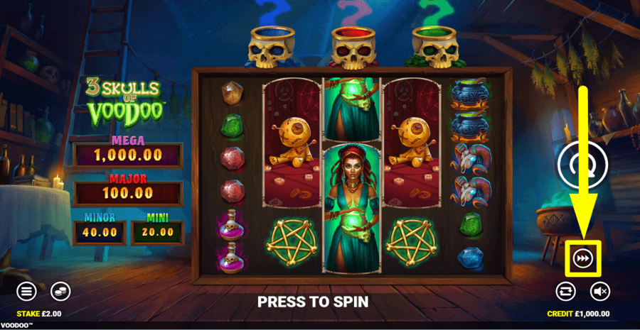 3 Skulls Of Voodoo Turbo Feature