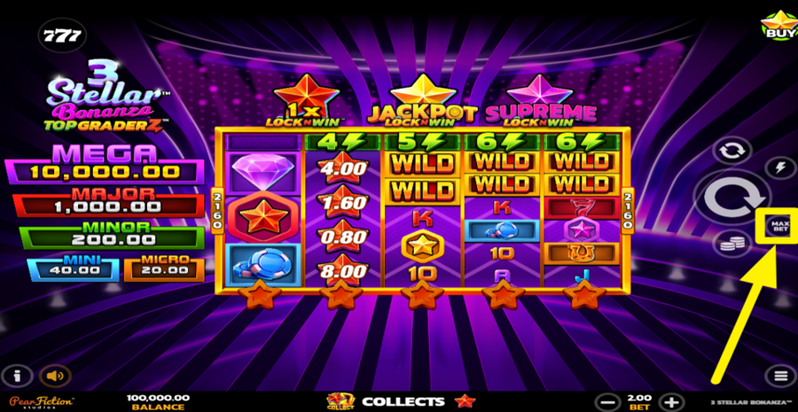 3 Stellar Bonanza Max Bet
