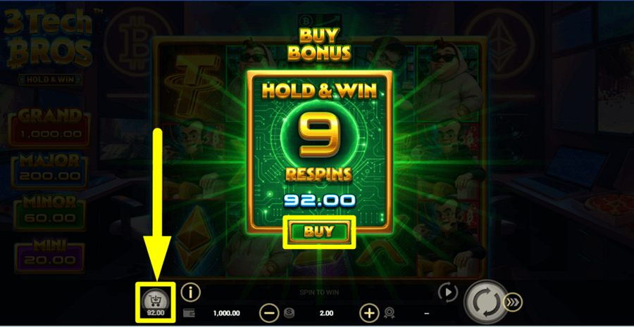 3 Tech Bros Hold And Win Buy Feature