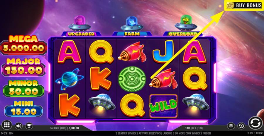 3 Wild Aliens Buy Bonus