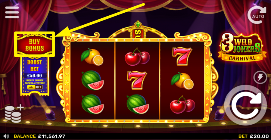 3 Wild Jokers Carnival Buy Bonus