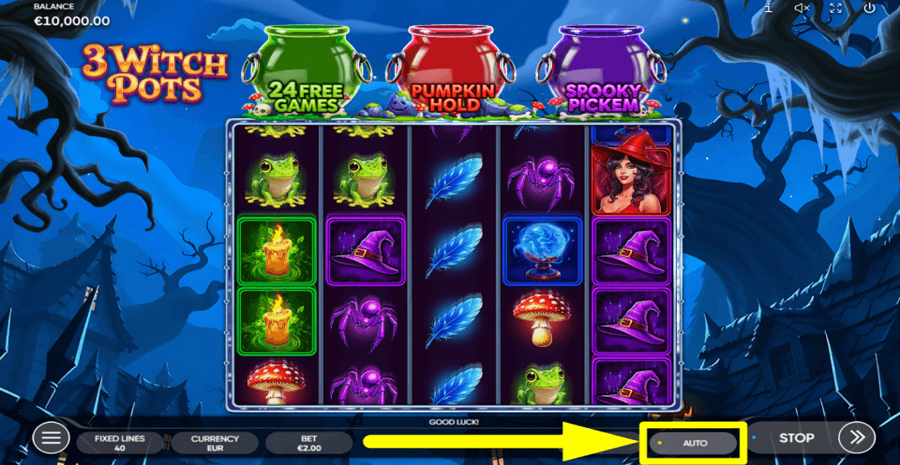 3 Witch Pots Autoplay Feature