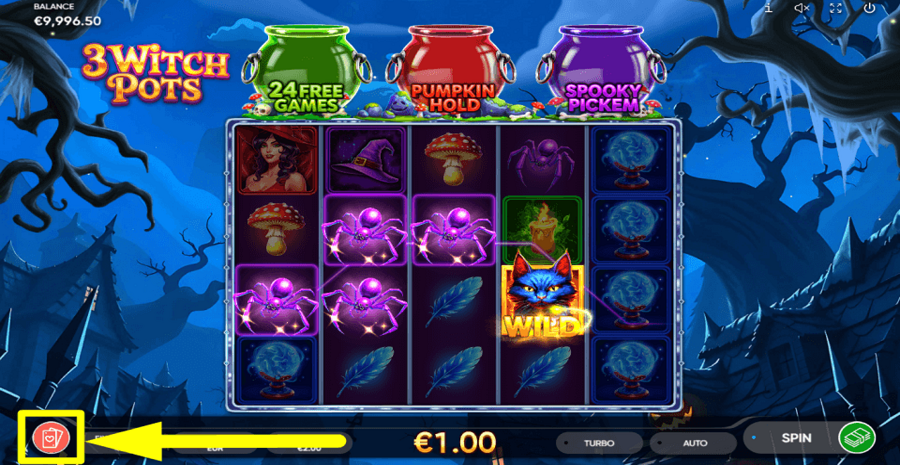 3 Witch Pots Gamble Feature