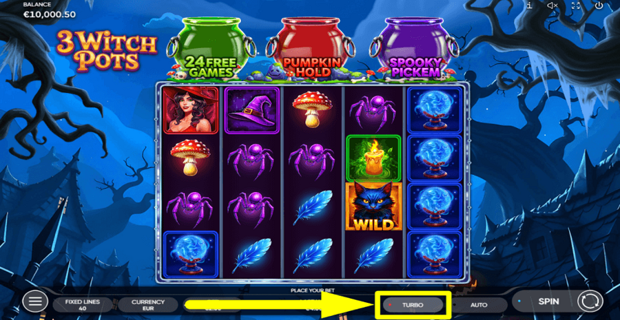 3 Witch Pots Turbo Feature