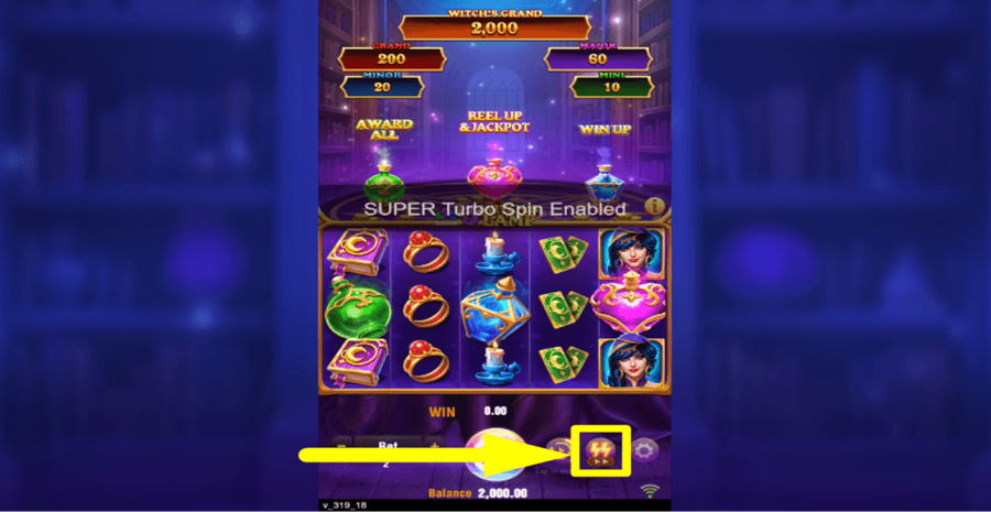 3 Witchs Lamp Turbo Feature