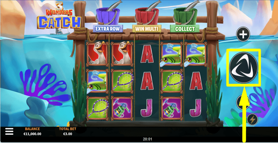 3 Wonders Catch Spin Button