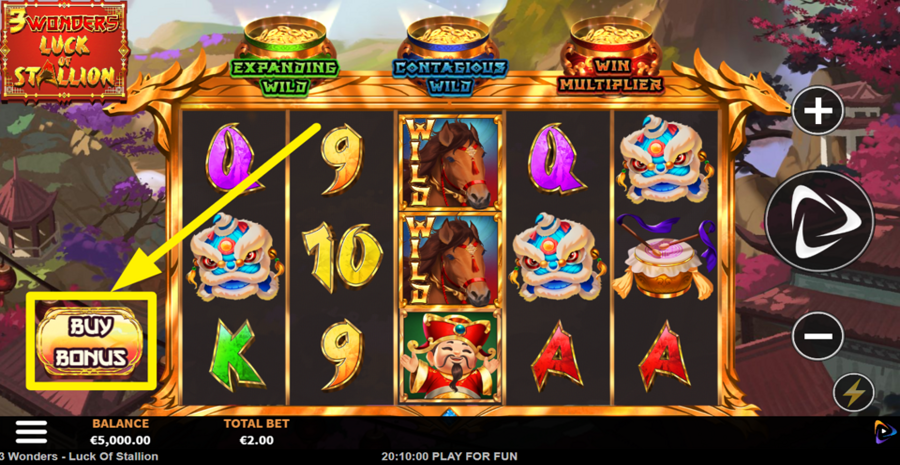 3 Wonders Luck Of Stallion Buy Bonus