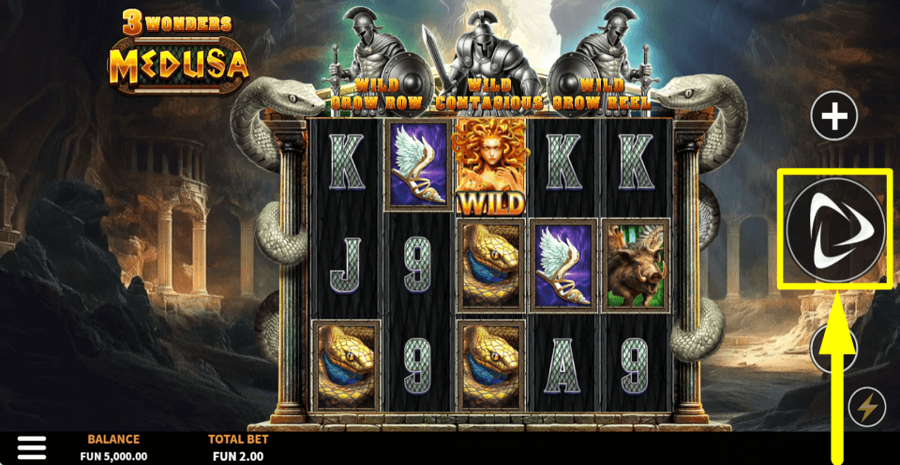 3 Wonders Medusa Spin Button