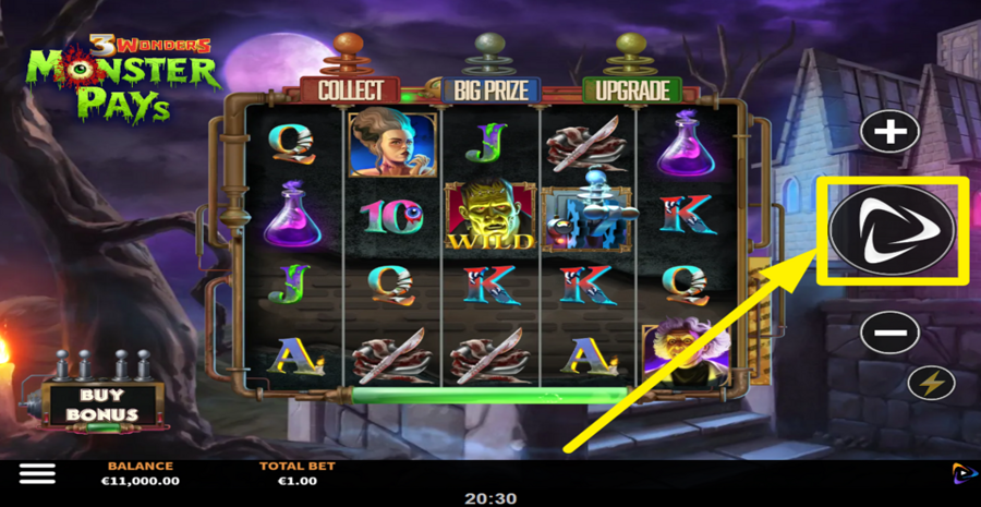 3 Wonders Monster Pays Spin