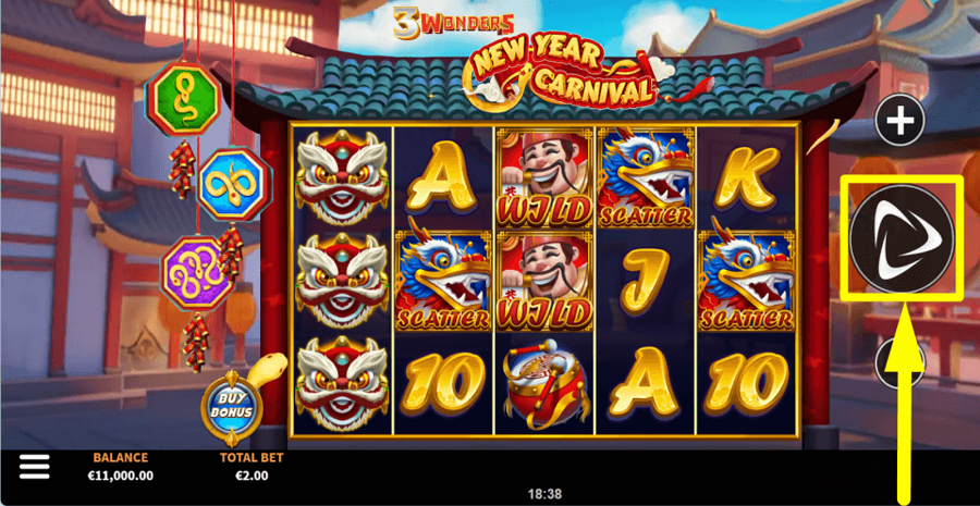 3 Wonders New Year Carnival Spin Button