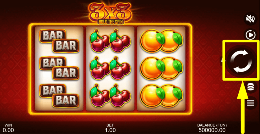 3x3 Hold The Spin Spin Button