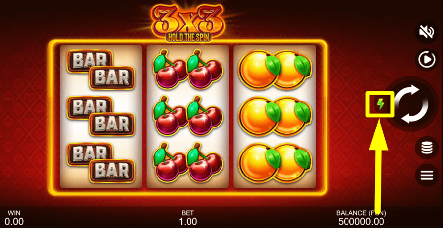 3x3 Hold The Spin Turbo Feature