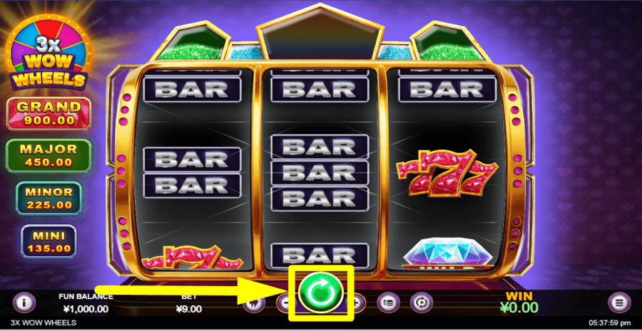 3x Wow Wheels Spin Button