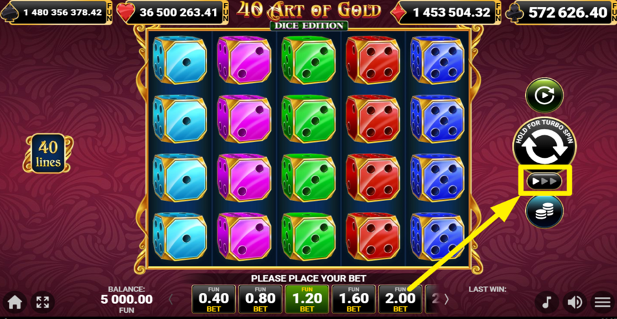 40 Art Of Gold Dice Edition Turbo
