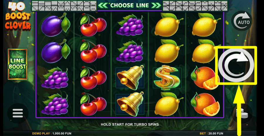 40 Boost Clover Spin Button