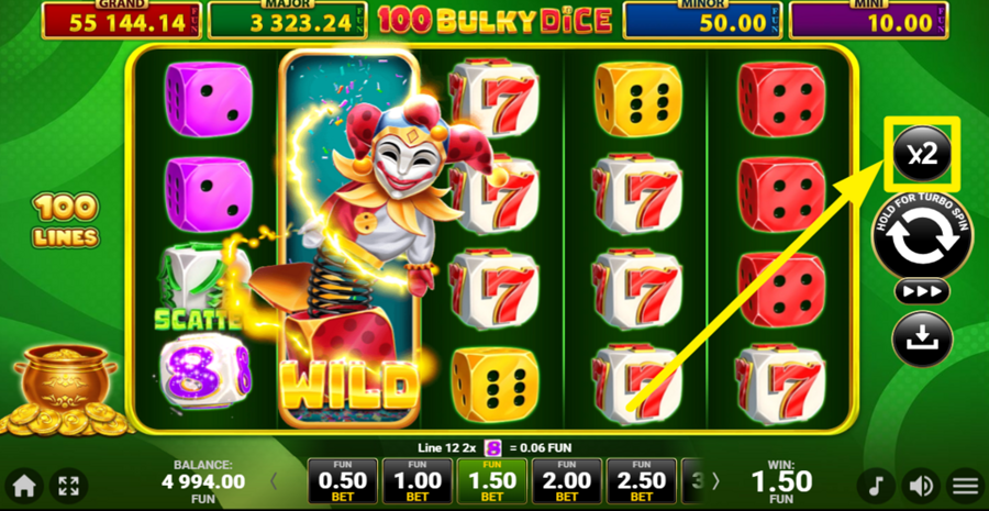 40 Bulky Dice Golden Coins Link Gamble