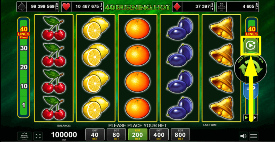 40 Burning Hot Autoplay Feature