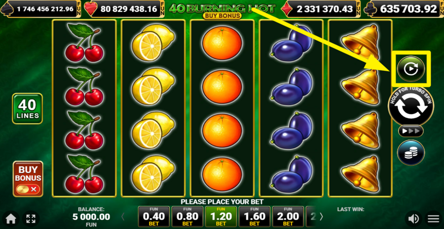 40 Burning Hot Buy Bonus Autoplay