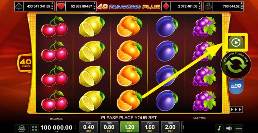 40 Diamond Plus Autoplay