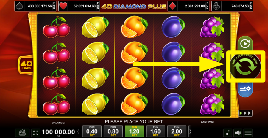 40 Diamond Plus Spin Button