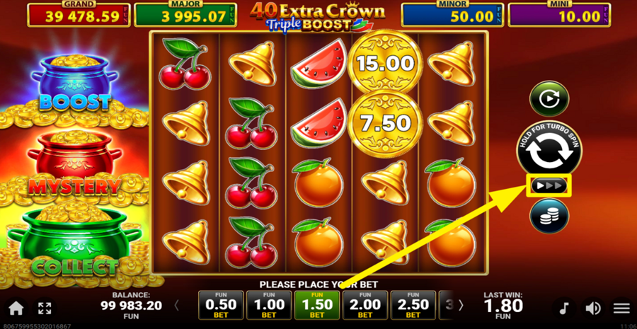 40 Extra Crown Triple Boost Golden Coins Link Turbo