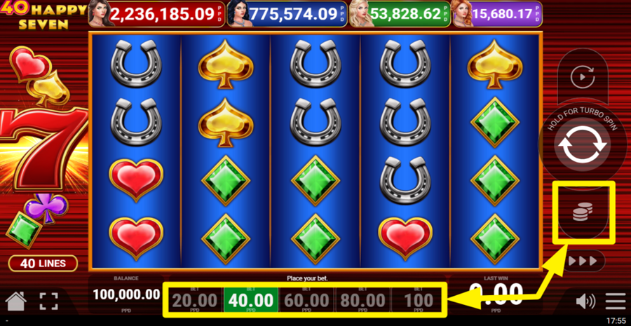 40 Happy Seven Adjust Bet