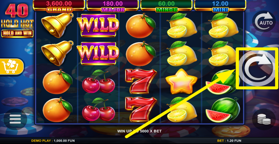40 Hold Hot Hold And Win Spin