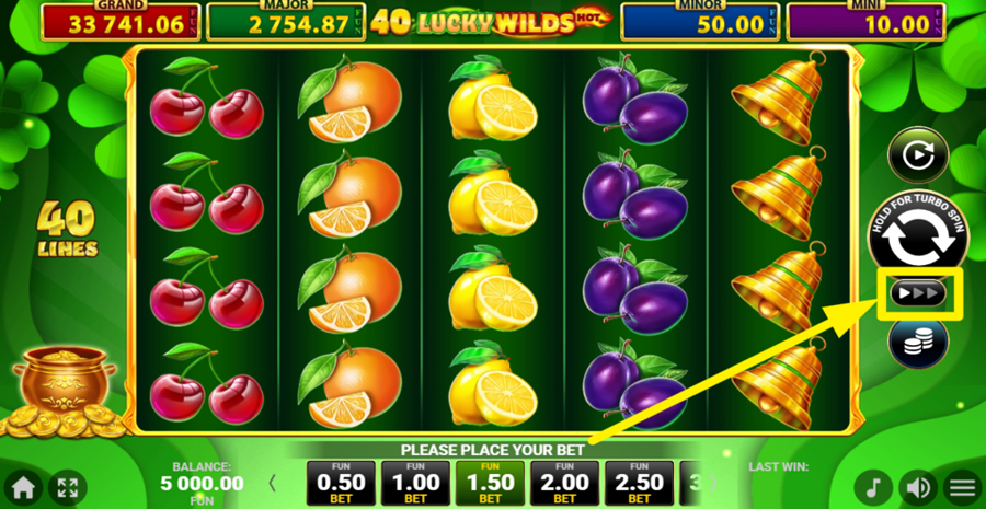 40 Lucky Wilds Hot Turbo