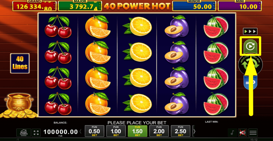 40 Power Hot Golden Coins Link Autoplay Feature