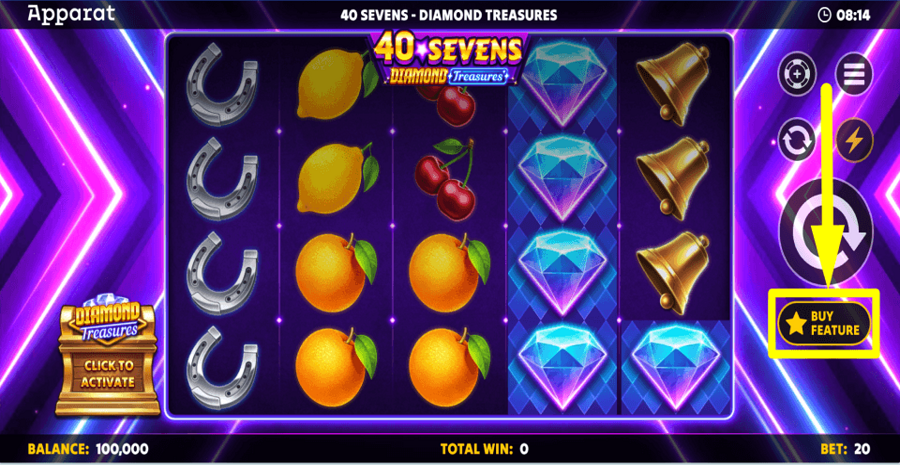 40 Sevens Diamond Treasures Buy Feature