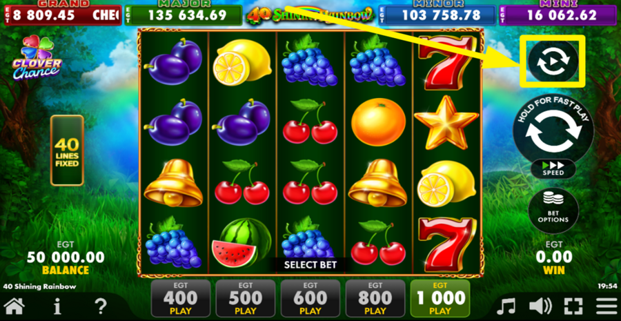 40 Shining Rainbow Clover Chance Autoplay