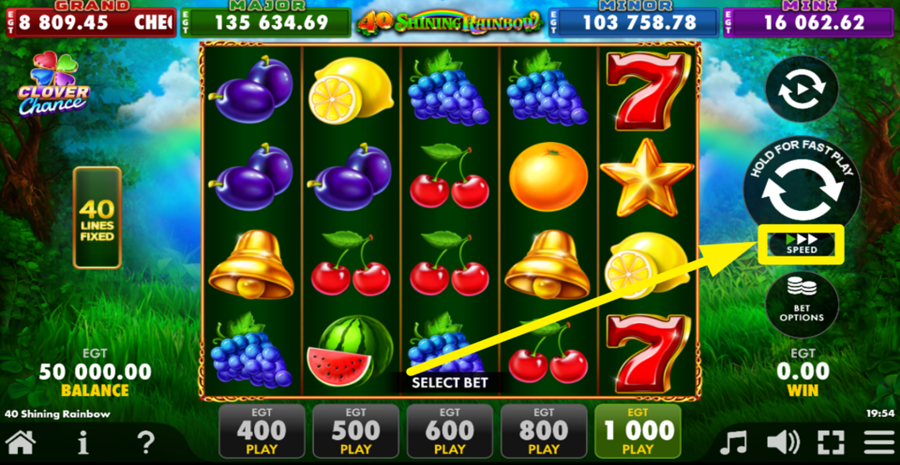 40 Shining Rainbow Clover Chance Turbo
