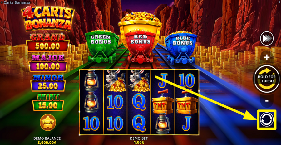 4 Carts Bonanza Running Wins Autoplay