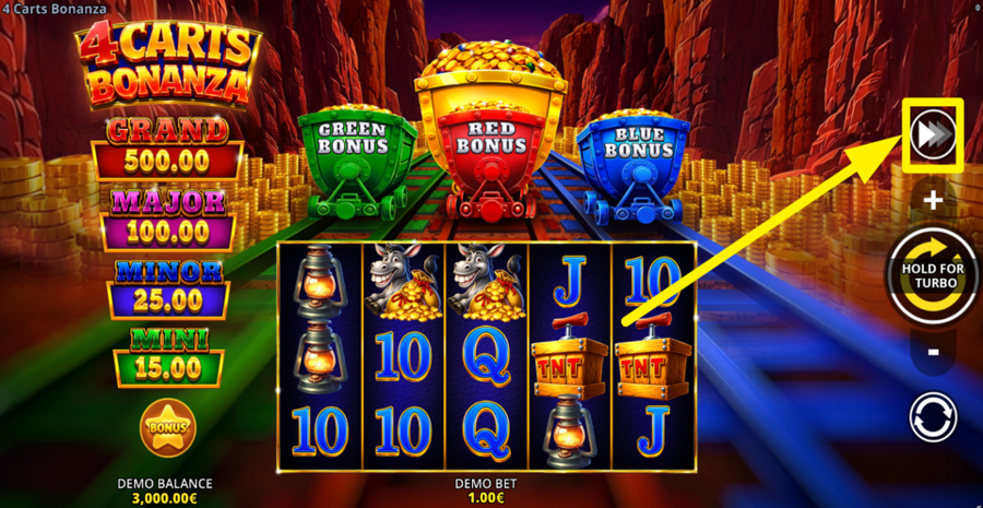 4 Carts Bonanza Running Wins Turbo