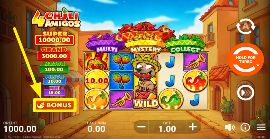 4 Chili Amigos Hold And Win Buy Bonus
